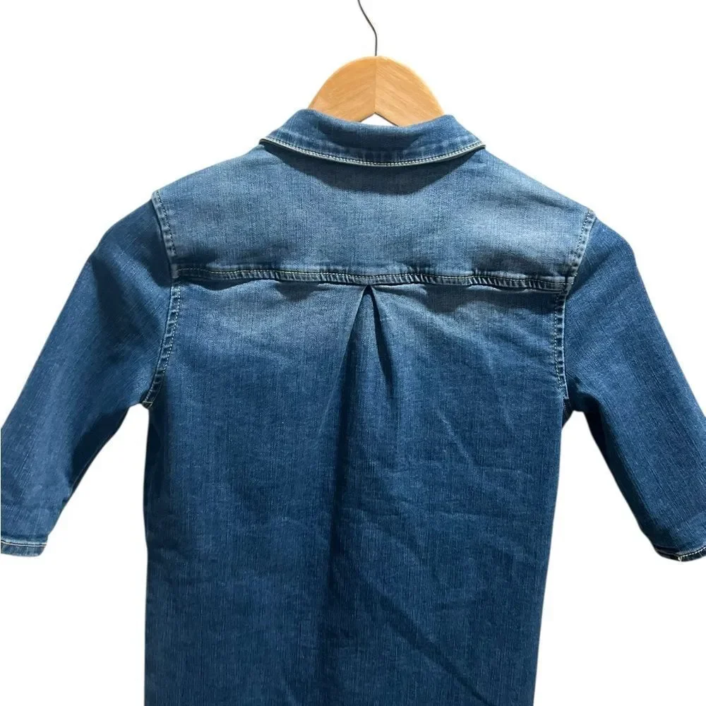 7 For All Mankind Girls XL Denim Shirt Dress | Button Front | Pockets XL
